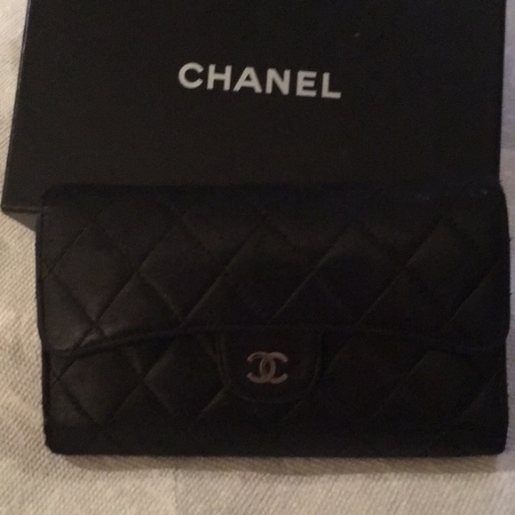 CHANEL Handbags - Chanel Black Lambskin Wallet